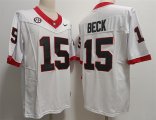 Cheap Georgia Bulldogs #15 Carson Beck White Stitched Jersey