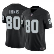 Men's Las Vegas Raiders #80 Ian Thomas Black 2025 F.U.S.E. Vapor Football Stitched Jersey Cheap