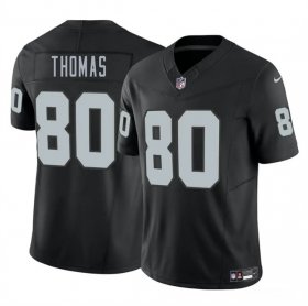 Men\'s Las Vegas Raiders #80 Ian Thomas Black 2025 F.U.S.E. Vapor Football Stitched Jersey Cheap