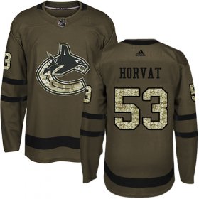 Wholesale Cheap Adidas Canucks #53 Bo Horvat Green Salute to Service Stitched NHL Jersey