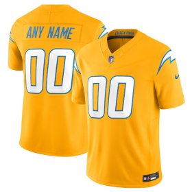 Cheap Men\'s Los Angeles Chargers Active Player Custom Gold 2025 F.U.S.E. Alternate Vapor Limited Football Stitched Jersey