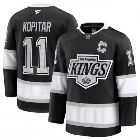 Men\'s Los Angeles Kings #11 Anze Kopitar Black 2024-25 Home Stitched Hockey Jersey