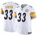 Cheap Men's Pittsburgh Steelers #33 Jack Sawyer White 2025 Draft F.U.S.E. Vapor Limited Football Stitched Jersey