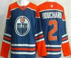 Cheap Men's Edmonton Oilers #2 Evan Bouchard Blue Authentic Jersey