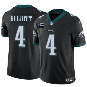 Cheap Men\'s Philadelphia Eagles #4 Jake Elliott Black F.U.S.E. With 3-Star C Patch Vapor Untouchable Limited Football Stitched Jersey