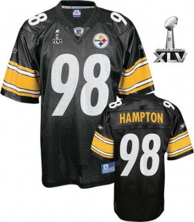Wholesale Cheap Steelers #98 Casey Hampton Black Super Bowl XLV Stitched NFL Jersey