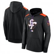 Cheap Men's San Francisco Giants Black 2025 City Connect Collection Performance Pullover Hoodie