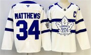 Cheap Men's Toronto Maple Leafs #34 Auston Matthews White With C Patch Stadium Series Stitched Jersey