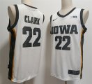 Cheap Men's Iowa Hawkeyes #22 Caitlin Clark White Stitched Football Jersey