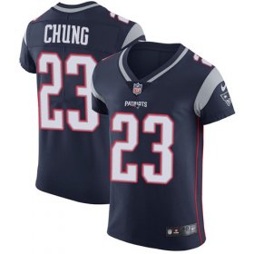 Wholesale Cheap Nike Patriots #23 Patrick Chung Navy Blue Team Color Men\'s Stitched NFL Vapor Untouchable Elite Jersey