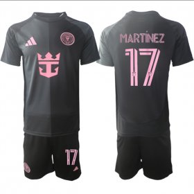 Cheap Men\'s Inter Miami CF #17 Josef Martinez 2025 Black Away Soccer Jersey Suit