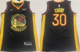 Cheap Men's Golden State Warriors #30 Stephen Curry Black Stitched Basketball Jersey