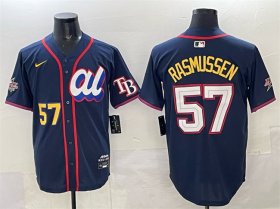 Men\'s American League #57 Drew Rasmussen Navy 2025 All-Star Edition Limited Stitched Baseball Jersey Cheap Wholesale