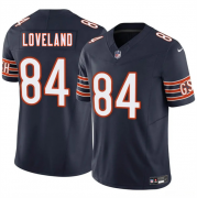 Cheap Men's Chicago Bears #84 Colston Lovelandr Navy 2025 Draft F.U.S.E. Vapor Untouchable Limited Football Stitched Jersey