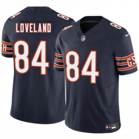 Cheap Men\'s Chicago Bears #84 Colston Lovelandr Navy 2025 Draft F.U.S.E. Vapor Untouchable Limited Football Stitched Jersey