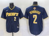 Cheap Men's Indiana Pacers #2 Andrew Nembhard Navy 2025 Finals Vapor Stitched Baseball Jersey