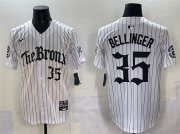 Men's New York Yankees #35 Cody Bellinger White Pinstripe 'Gothic Legacy Edition' Vapor Premier Limited Stitched Baseball Jersey Cheap Wholesale