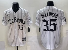 Men\'s New York Yankees #35 Cody Bellinger White Pinstripe \'Gothic Legacy Edition\' Vapor Premier Limited Stitched Baseball Jersey Cheap Wholesale