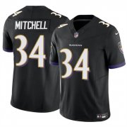 Men's Baltimore Ravens #34 Keaton Mitchell Black 2025 F.U.S.E. Vapor Limited Football Jersey Cheap Wholesale