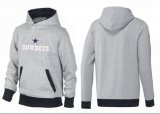Wholesale Cheap Dallas Cowboys Authentic Logo Pullover Hoodie Grey & Black