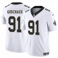 Men's New Orleans Saints #91 Davon Godchaux White 2025 F.U.S.E. Vapor Limited Football Stitched Jersey Cheap