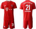 Wholesale Cheap Men 2020-2021 club Bayern Munchen home 21 red Soccer Jerseys