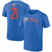 Men's Oklahoma City Thunder #2 Shai Gilgeous-Alexander Blue 2025 NBA Finals Court Vision Name & Number T-Shirt Cheap