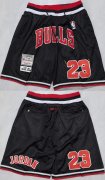 Cheap Men's Chicago Bulls #23 Michael Jordan Black Shorts (Run Small)