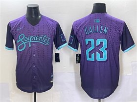 Cheap Men\'s Arizona Diamondbacks #23 Zac Gallen Purple 2025 City Connect Limited Stitched Baseball Jersey