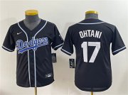 Cheap Youth Los Angeles Dodgers #17 Shohei Ohtani Black Stitched Baseball Jersey