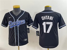 Cheap Youth Los Angeles Dodgers #17 Shohei Ohtani Black Stitched Baseball Jersey