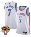 Men's Oklahoma City Thunder #7 Chet Holmgren White 2025 Finals Association Edition Stitched Basketball Jersey Cheap
