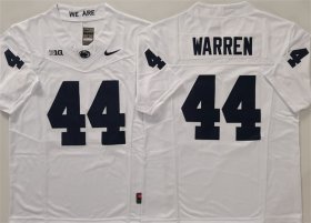 Cheap Men\'s Penn State Nittany Lions #44 Davis Warren White 2024 F.U.S.E. Stitched Jersey
