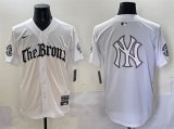 Men's New York Yankees Team Big Logo White 'Gothic Legacy Edition' Vapor Premier Limited Stitched Baseball Jerseys