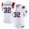 Cheap Men's New England Patriots #32 TreVeyon Henderson White 2025 F.U.S.E. Vapor Limited Football Stitched Jersey