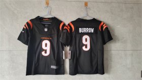 Women\'s Cincinnati Bengals #9 Joe Burrow Black F.U.S.E. Vapor Football Stitched Jersey(Run Small) Cheap Wholesale