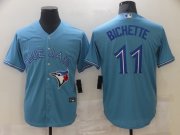 Cheap Men's Toronto Blue Jays #11 Bo Bichette Light Blue Stitched MLB Cool Base Nike Jersey
