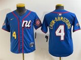 Cheap Youth National League #4 Pete Crow-Armstrong Blue 2025 All-Star Edition Limited Stitched Baseball Jersey
