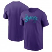 Cheap Men's Arizona Diamondbacks Purple 2025 City Connect Wordmark T-Shirt
