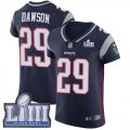 Wholesale Cheap Nike Patriots #29 Duke Dawson Navy Blue Team Color Super Bowl LIII Bound Men's Stitched NFL Vapor Untouchable Elite Jersey