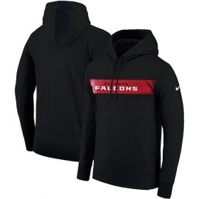 Wholesale Cheap Men\'s Atlanta Falcons Nike Black Sideline Team Performance Pullover Hoodie