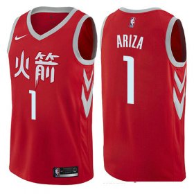 Wholesale Cheap Houston Rockets #1 Trevor Ariza Red Nike NBA Men\'s Stitched Swingman Jersey City Edition