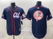Cheap Men's American League New York Yankees Team Big Logo Navy 2025 All-Star Edition Limited Stitched Baseball Jersey
