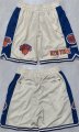 Cheap Men's New Yok Knicks White 2025 Shorts (Run Small)