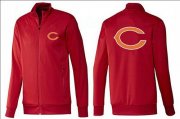 Wholesale Cheap NFL Chicago Bears Team Logo Jacket Red