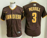 Cheap Youth San Diego Padres #3 Jackson Merrill Brown Limited Jersey