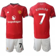 Cheap Men's Manchester United #7 Ranoldo 2025-26 Red Home Soccer Jersey Suit
