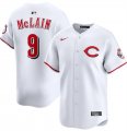 Cheap Men's Cincinnati Reds #9 Matt McLain White 2025 Home Limited Stitched Baseball Jersey