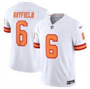 Cheap Men's Tampa Bay Buccaneers #6 Baker Mayfield White 2025 F.U.S.E. Vapor Limited Football Stitched Jersey