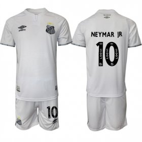 Cheap Men\'s Santos F.C. #10 Neymar Jr 25-26 White Home Soccer Jersey Suit